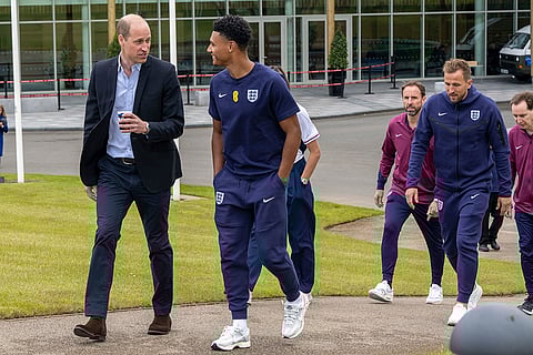 Prince William speaks with Ollie Watkins